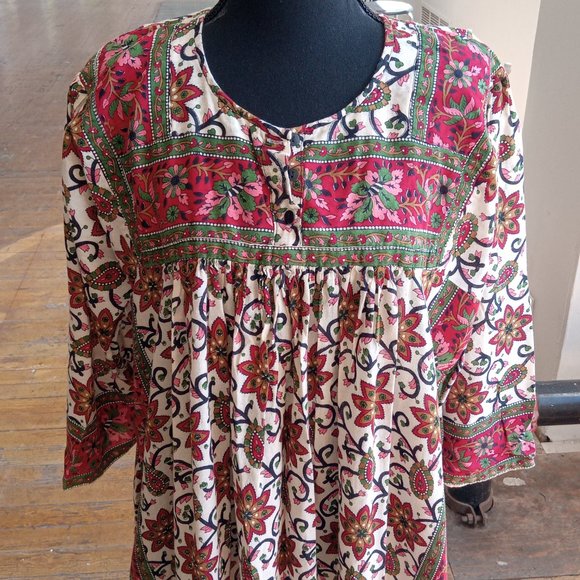 Vintage Floral Maxi Mumu - Picture 5 of 10